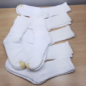 GOLD TOE Mens Crew Socks White 7-Pack Sport Cushioned Reinforced Toe